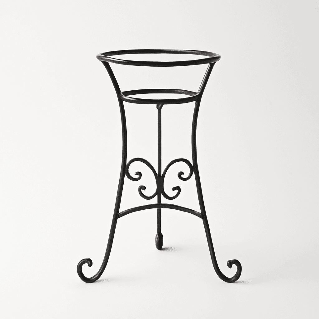 Wrought iron plant holder