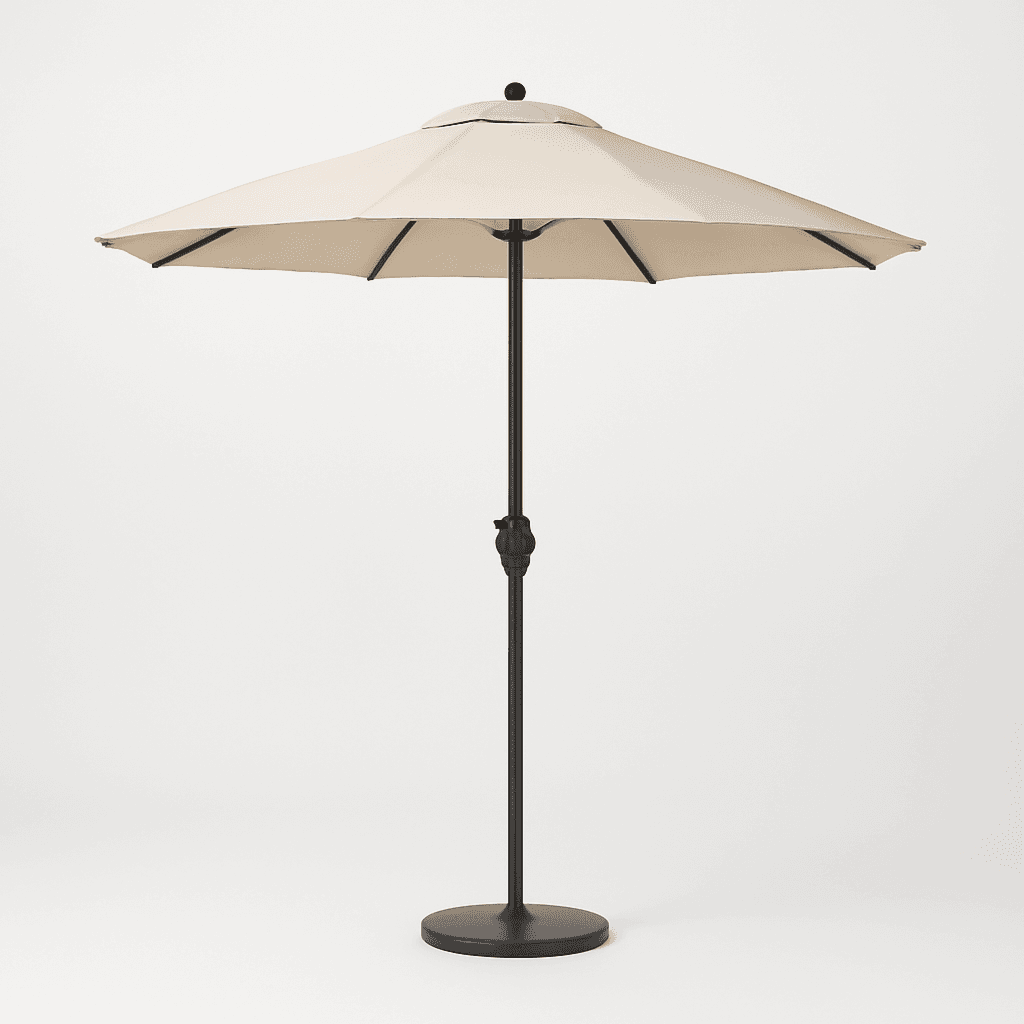 Garden umbrella with base