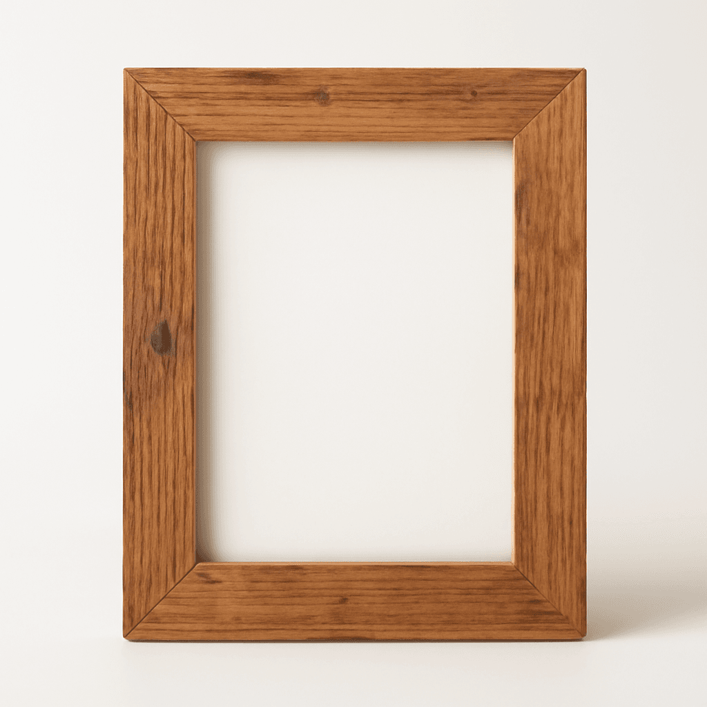 Recycled wood photo frame