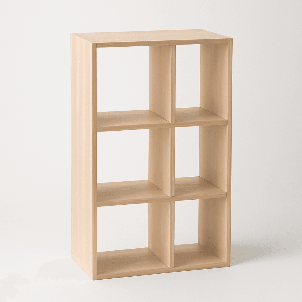 Modular wooden shelf