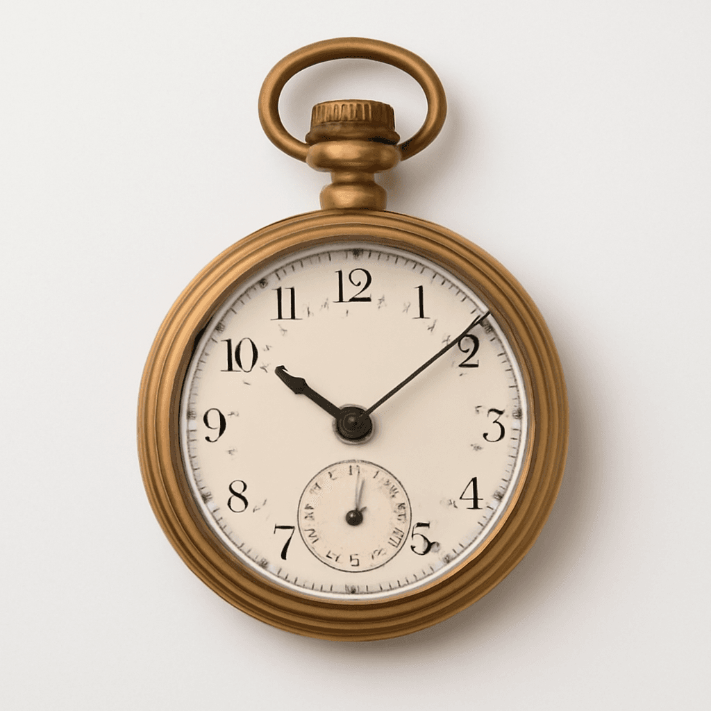 Vintage brass pocket watch